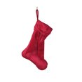 thumbnail image 2 of Iumwxz White Velvet Christmas Stocking with Snowflake and Star Patterns 40x19cm Holiday Tree Ornament Sock with Rope Hanger for Festive Home Decor Includes 1 Stocking, 2 of 6