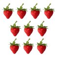 thumbnail image 1 of 10 Pieces Artificial Strawberry Fake Fruit Party Decoration Simulation Food Ornament Cute Showcase Home Kitchen Office, 1 of 6