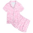 thumbnail image 3 of Pyjama en Satin pour Filles, Ensembles de Pyjama à Colorier DIY pour Filles, Ensemble de Pyjama à Boutons pour Filles, Ensemble de Pyjama Classique, Pyjamas de Noël pour Enfants 4T 5T, 3 of 5