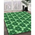 thumbnail image 3 of Ahgly Tapis d'Intérieur Lavable en Machine Carré Vert Émeraude Profond, 3 Pieds Carré, 3 of 7