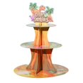 thumbnail image 1 of 1 Set Cupcake Stand Stable Base DIY Installation Thicken Paper Architectural/Animal Tower Stand Display Food Grade 3-Tier Disposable Birthday Cake Stand Party Supplies, 1 of 10