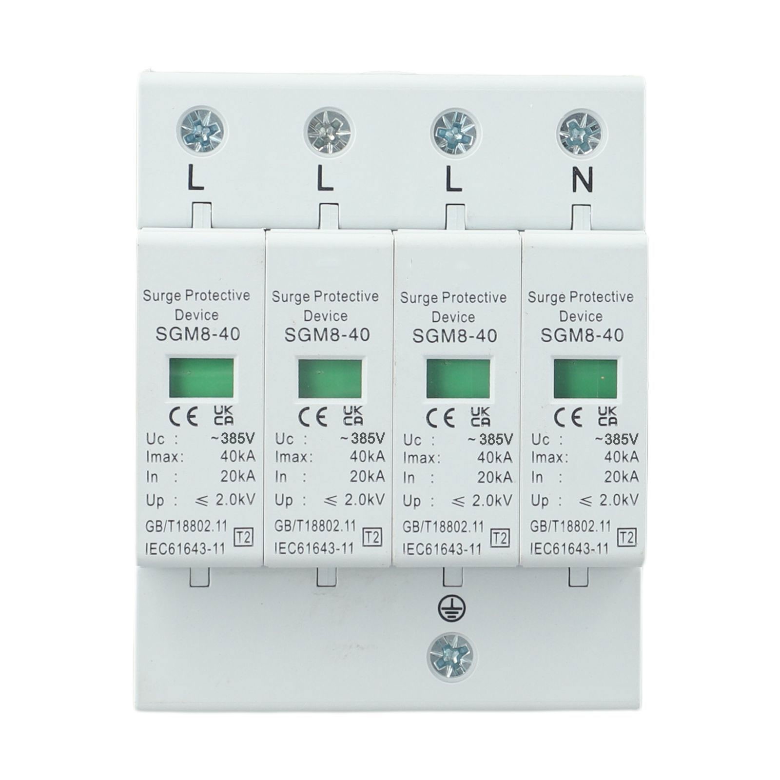 20KA Surge Protector Surge Arrester For Electrical Systems Longer Service Life Modular Design For 36MM Guide Rail