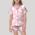 thumbnail image 2 of 2025 Pyjama à Pieds Chaud Imprimé pour Pâques Pyjama Robe à Boutons à Manches Courtes pour s Haut Short Pyjama de Maison Ensemble Peignoir, 2 of 4