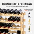 thumbnail image 3 of VEVOR 72 Bottle Stackable Modular Wine Rack, 8-Tier Solid Bamboo Wood Storage Racks, Floor Freestanding Wines Holder Display Shelf, Wobble-Free Shelves for Kitchen, Bar, and Cellar (Natural Color), 3 of 9