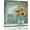 Flowercbu5672, variant on Kitchen Wall Art for Decor Flowers Canvas Print Beautiful Watercolor-Style Family Gathers Here and Forever Home Mason Jar Floral Artwork Four 16x16inch Framed Prints (green, 16inchx16inch x4pieces)
