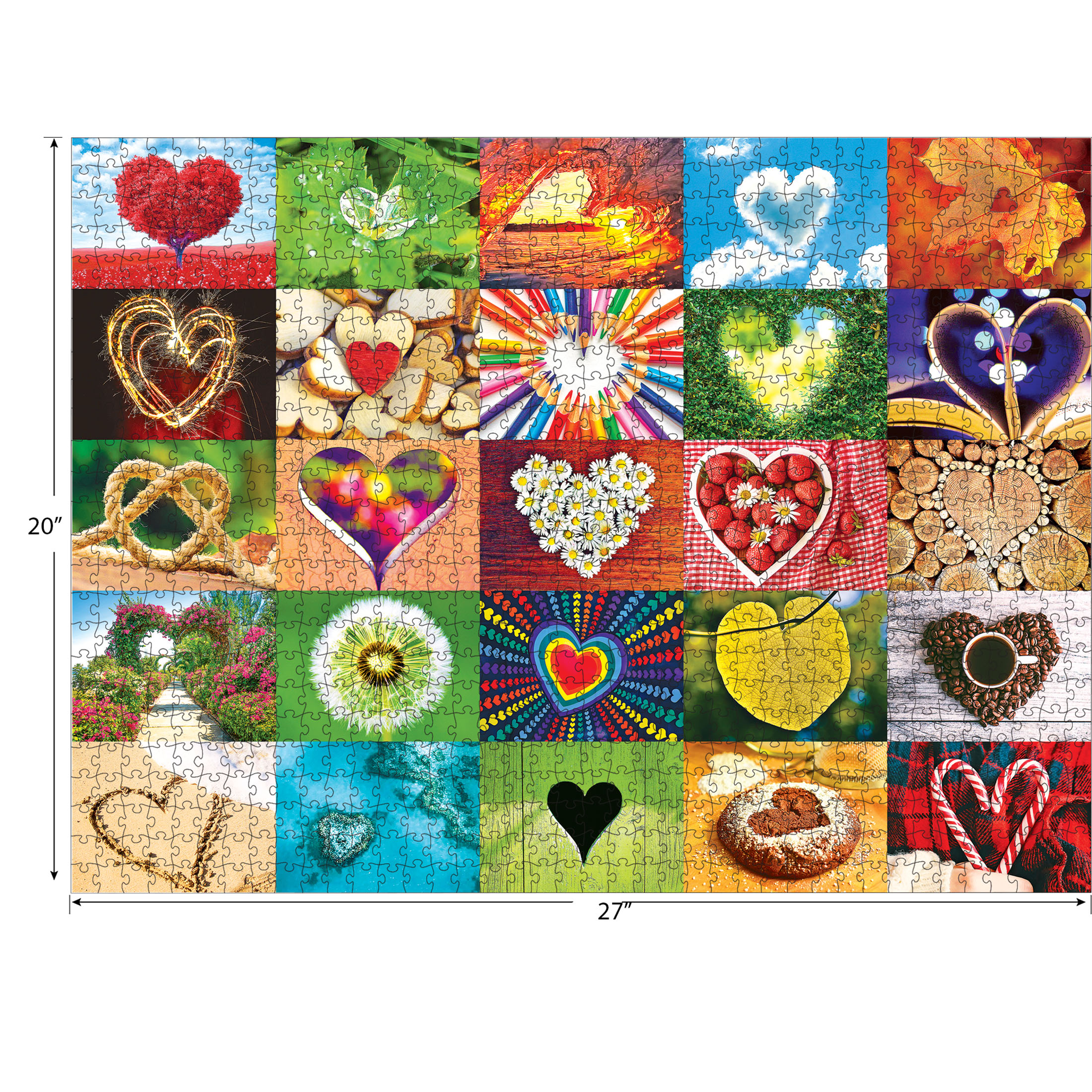 RoseArt - Kodak Cork 1000 pieces -Love is Everywhere - Adult Interlocking Puzzle