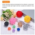 thumbnail image 3 of Unique Bargains 12 Pcs Wicker Rattan Balls Decorative Balls 1.2Inch for Vase Fillers ,Wedding ,Party ,White, 3 of 5
