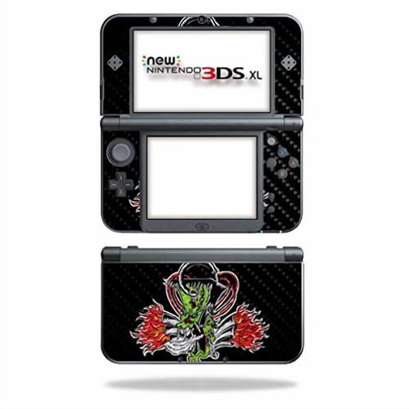 MightySkins Carbon Fiber Skin for Nintendo New 3DS XL (2015) - Sicko | Protective, Durable Textured Carbon Fiber Finish | Easy to Apply, Remove, and Change Styles | Made in The USA