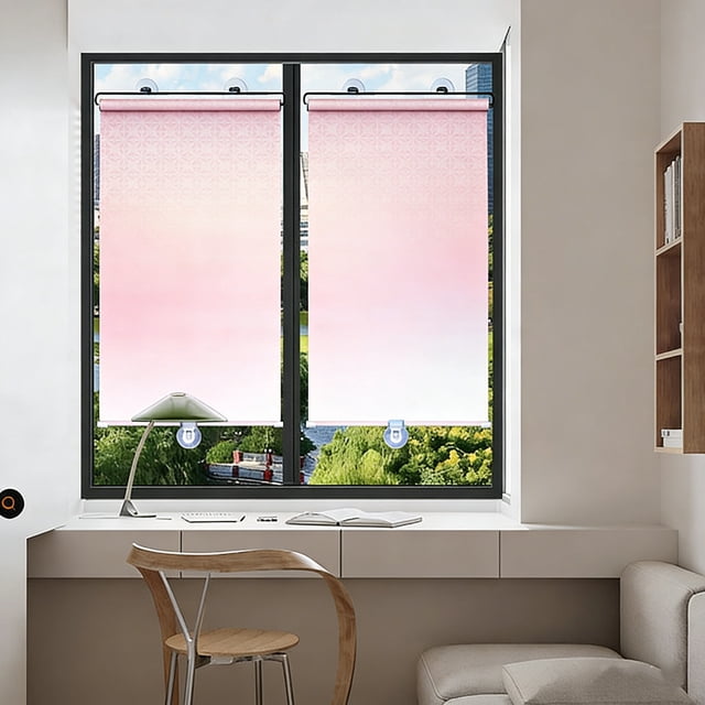 JZCHUNTOY Rideau Pare-Soleil Rétractable, Pare-Soleil à Double Usage pour Maison et Voiture, Store Enrouleur Isolant Thermique avec Protection UV, Installation Facile et Ajustable pour Fenêtre de Voiture, Balcon, Patio