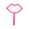 thumbnail image 1 of Hot Pink Hot Pink Lip Shape Handheld Makeup Mirror Portable For Purse Travel Cosmetic Touch Up 6.29X4.72 Inches, 1 of 6