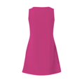 thumbnail image 4 of Mohiass Robes d'Été Sans Manches à Col en V pour Femmes Couleur Unie Plage 2024 Robe Bohème Décontractée Rose Vif 2TG, 4 of 7