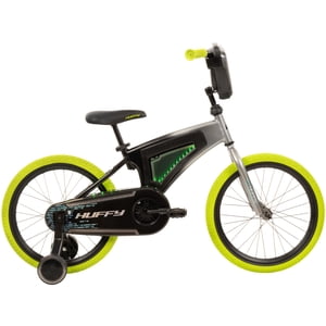Huffy 18" Vélo pour enfants électro-légers, convient aux cavaliers 42" - 49", Gris/Vert, Enfants, Unisexe