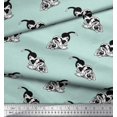 thumbnail image 3 of Soimoi Modal Satin Fabric Basset Hound Dog Print Fabric by The Yard 42 Inch Wide, 3 of 3