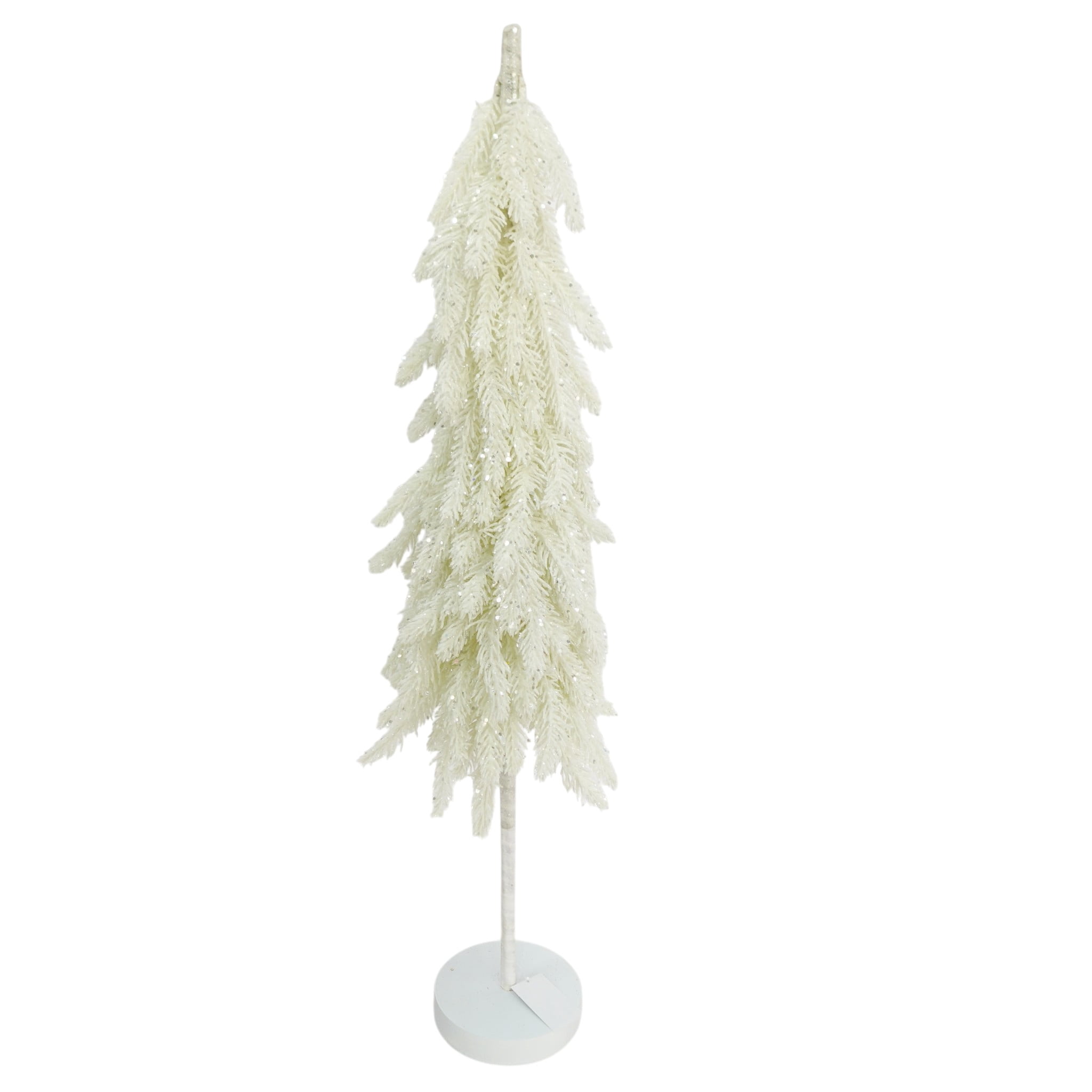 Holiday Time 31Inch Glitter White Pine Tree Décor