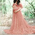 thumbnail image 2 of Vedolay Robe de Maternité Été Robe de Maternité Sans Bretelles Froncée Maxi Tube avec Poches Rose m, 2 of 4