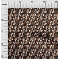 thumbnail image 2 of oneOone Velvet Brown Fabric Abstract Dress Material Fabric Print Fabric By The Yard 58 Inch Wide, 2 of 4