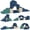 Blue, variant on Qaba 7-Piece Baby Soft Play Set, Foam Climbing Blocks Set, Navy Blue