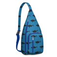 thumbnail image 1 of Great White Shark Attack Print Sling - Dramatic Ocean Scene Design, 1 of 4