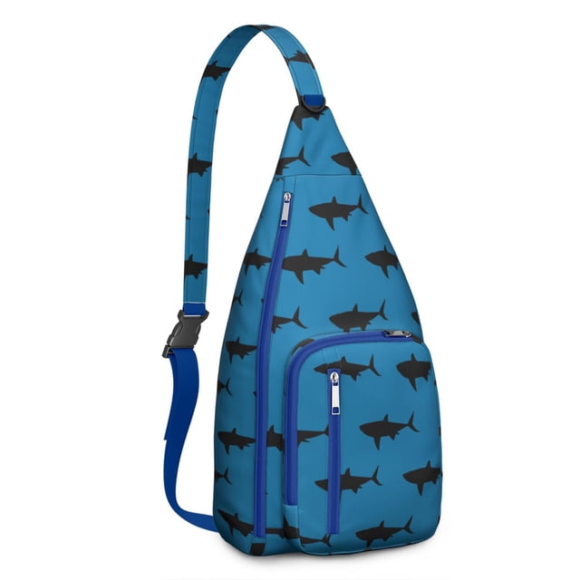 Great White Shark Attack Print Sling - Dramatic Ocean Scene Design