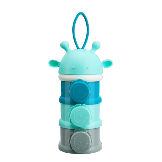 XZNGL 4 Stackable Baby Milk Powder Dispenser Dispenser Non-Spill Travel Container Milk Powder Dispensers Pot Portable Snack Storage Box