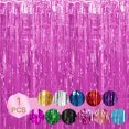 thumbnail image 2 of tredstone Photo Backdrop Streamers Decorations 0pcs Tinsel Curtain Backdrop Gold For Birthday Party Party Decorations Pink 6.5ft 1Set, 2 of 6