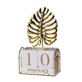 thumbnail image 1 of Desktop Calendar Reusable Iron And Wood Combination Craft Block Calendar Tabletop Decoration Home Office Desk Ornament, 1 of 6