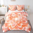 thumbnail image 1 of YST Lotus Flower King Comforter Set, 7-Piece, Gradient Tie Dye, Exotic Floral, Orange, Reversible, Bedding Set, King, 1 of 5