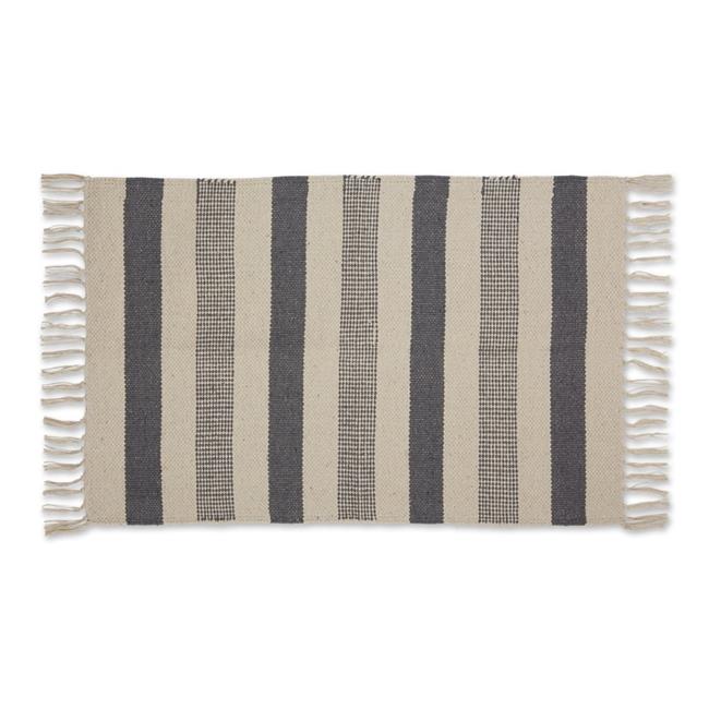 Design Imports CAMZ12645 Tapis Tissé à la Main 2 x 3 Pi. , Gris Rayé Combo