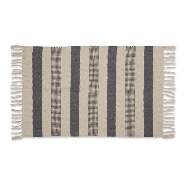 Design Imports CAMZ12645 Tapis Tissé à la Main 2 x 3 Pi. , Gris Rayé Combo