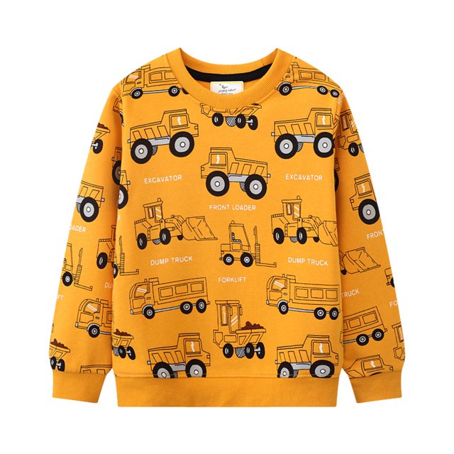 QUDDERR Chandail Ras du Cou pour Garçons Bébé Chandails Dessin Animé Printemps Automne pour 2-7 Ans