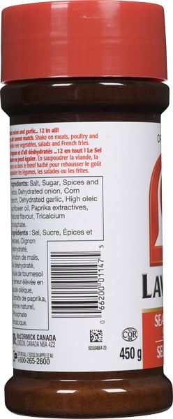 Lawry's, Sel assaisonné Original Sans gms Ajoute