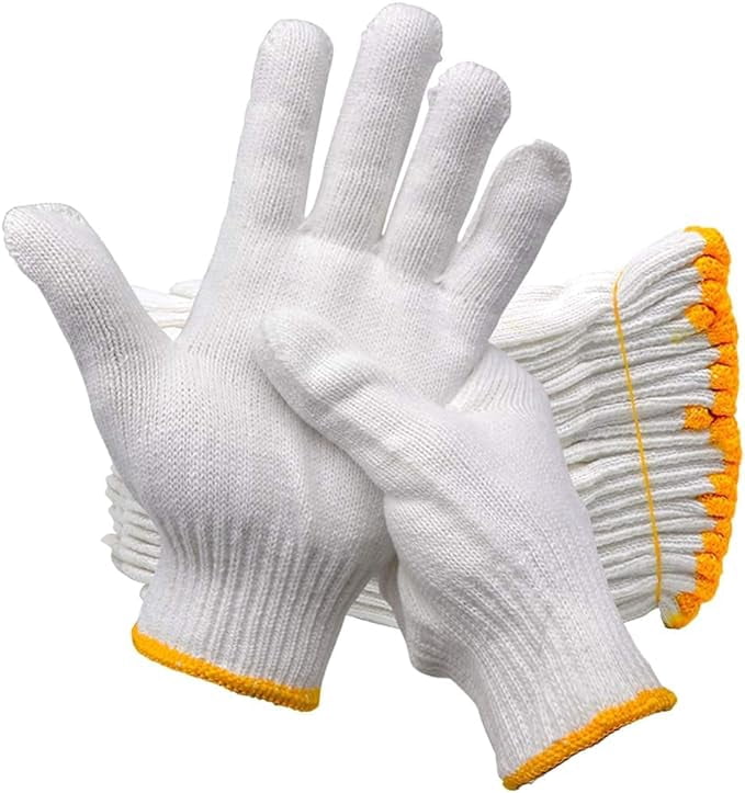 Work Glove ---Candor 12 Pair Cotton Polyester String Knit  Work Gloves