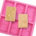 thumbnail image 4 of Moule à Savon Non Collant Réutilisable Fait Main Rectangle 3D Abeille Moule à Pâtisserie en Silicone pour Cuisine, 4 of 8