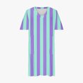 thumbnail image 4 of Pisexur Robes d'Été pour Femmes Mode Imprimé Floral Robe Décontractée Ample Col en V Manches Courtes Robes T-Shirt Fluide Surdimensionnée Robe de Plage avec Poches Grande Taille Mi-Mollet L-5TG, 4 of 5