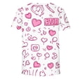 thumbnail image 4 of Ounisa T-Shirts Graphiques Cœur d'Amour Mignons pour Femmes Coupe Ample Manches Courtes, 4 of 5