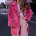 thumbnail image 1 of Veste Chaude en Fausse Fourrure Couleur Unie Mode Décontractée pour Femmes, 1 of 5
