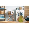 thumbnail image 2 of Ahgly Tapis d'Intérieur Lavable en Machine Carré Caramel Brun, 4 Pieds Carré, 2 of 7