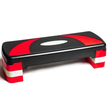 PRISP Adjustable Aerobic Stepper 78cm, 3 Levels (4''/6''/8'') Exercise Step Platform for Home Gym and Fitness Training