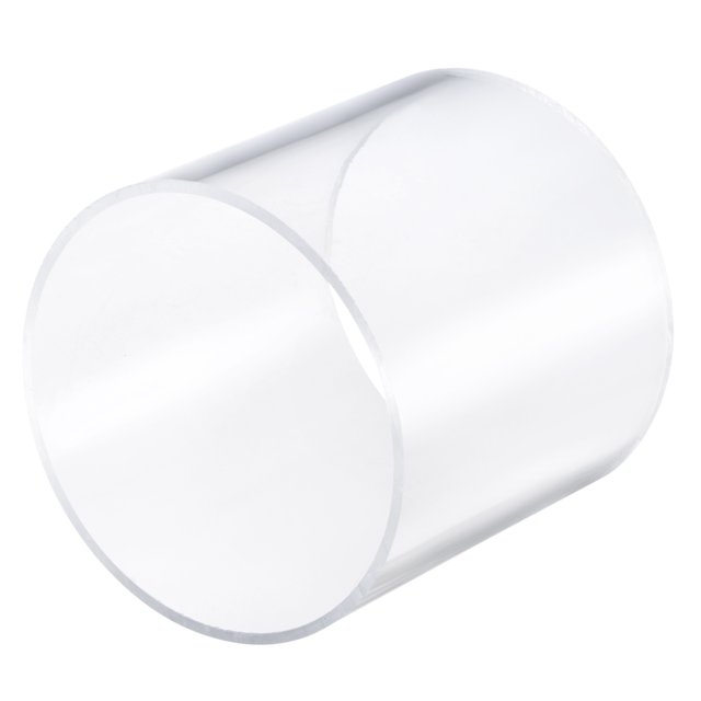 Unique Bargains Tuyau Rond Rigide en Acrylique Transparent 94mm ID 100mm OD 100mm pour Éclairage, Maquettes, Plomberie, Artisanat