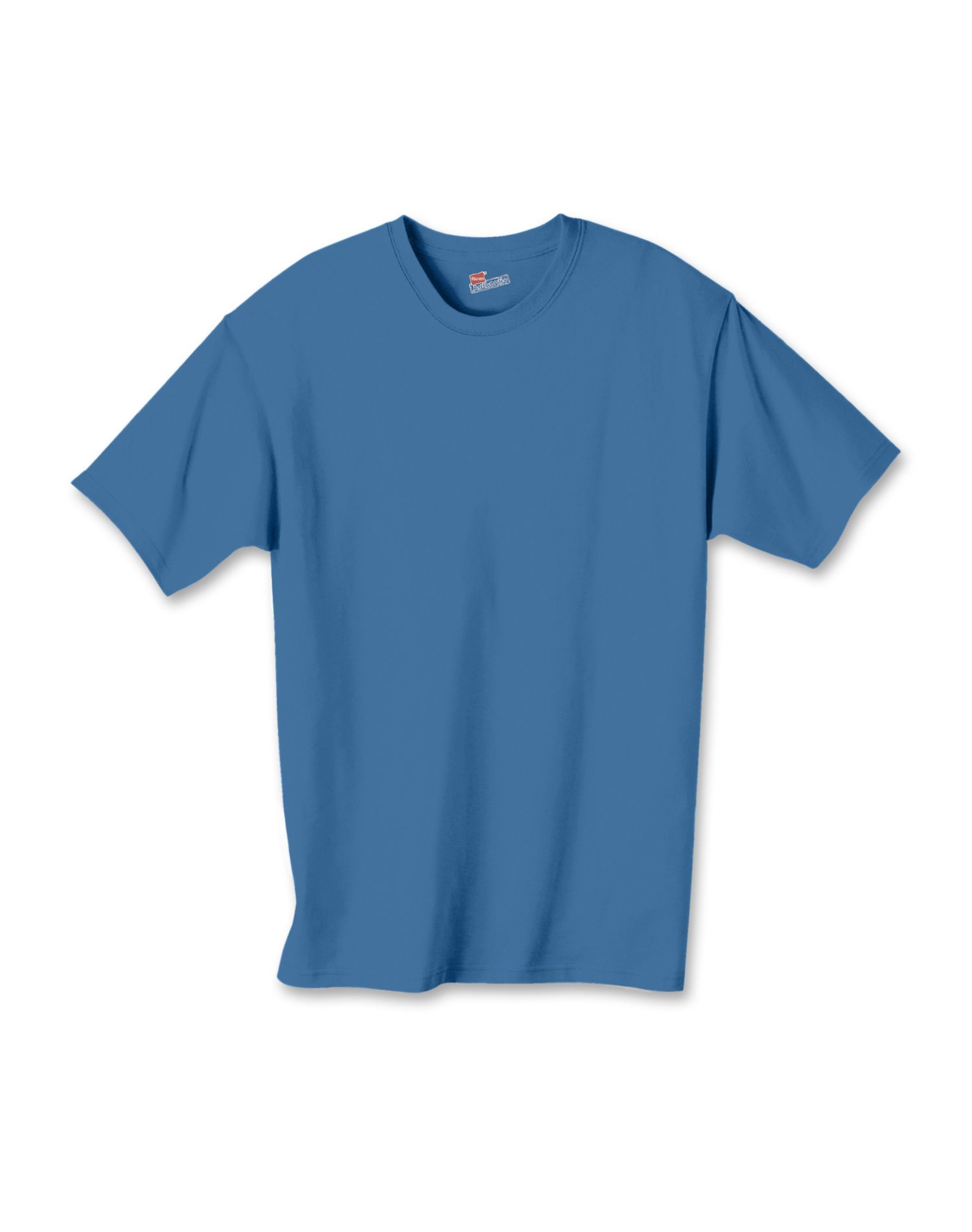 Hanes Authentic TAGLESS Kid`s Cotton T-Shirt, M, Denim Blue