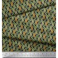 thumbnail image 2 of Soimoi Viscose Chiffon Fabric Leaves Small Printed Fabric 1 Yard 42 Inch Wide, 2 of 3
