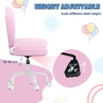 thumbnail image 4 of CoSoTower Heart Love Shaped Back Design Office Chair with Adjustable Height, Pink, 4 of 7