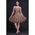 thumbnail image 4 of Bimba Robe Soleil Mini à Taille Smockée pour Femmes à Imprimé Floral, Tenue de Fête d'Été pour les Vacances - Petit, 4 of 5