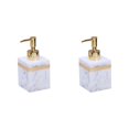 thumbnail image 4 of Ruiboury Resin Soap Dispenser Reusable for Tabletop Kitchen Shower Shampoo Bathroom White 250ml 2Set, 4 of 6