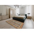 thumbnail image 4 of Ahgly Company Indoor Square Abstract Camel Brown Abstract Area Rugs, 4' Square, 4 of 6