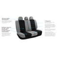 thumbnail image 5 of FH Group Light & Breezy Flat Cloth Car Seat Cover Set For Car Truck SUV Van Gray - Rear, 5 of 5