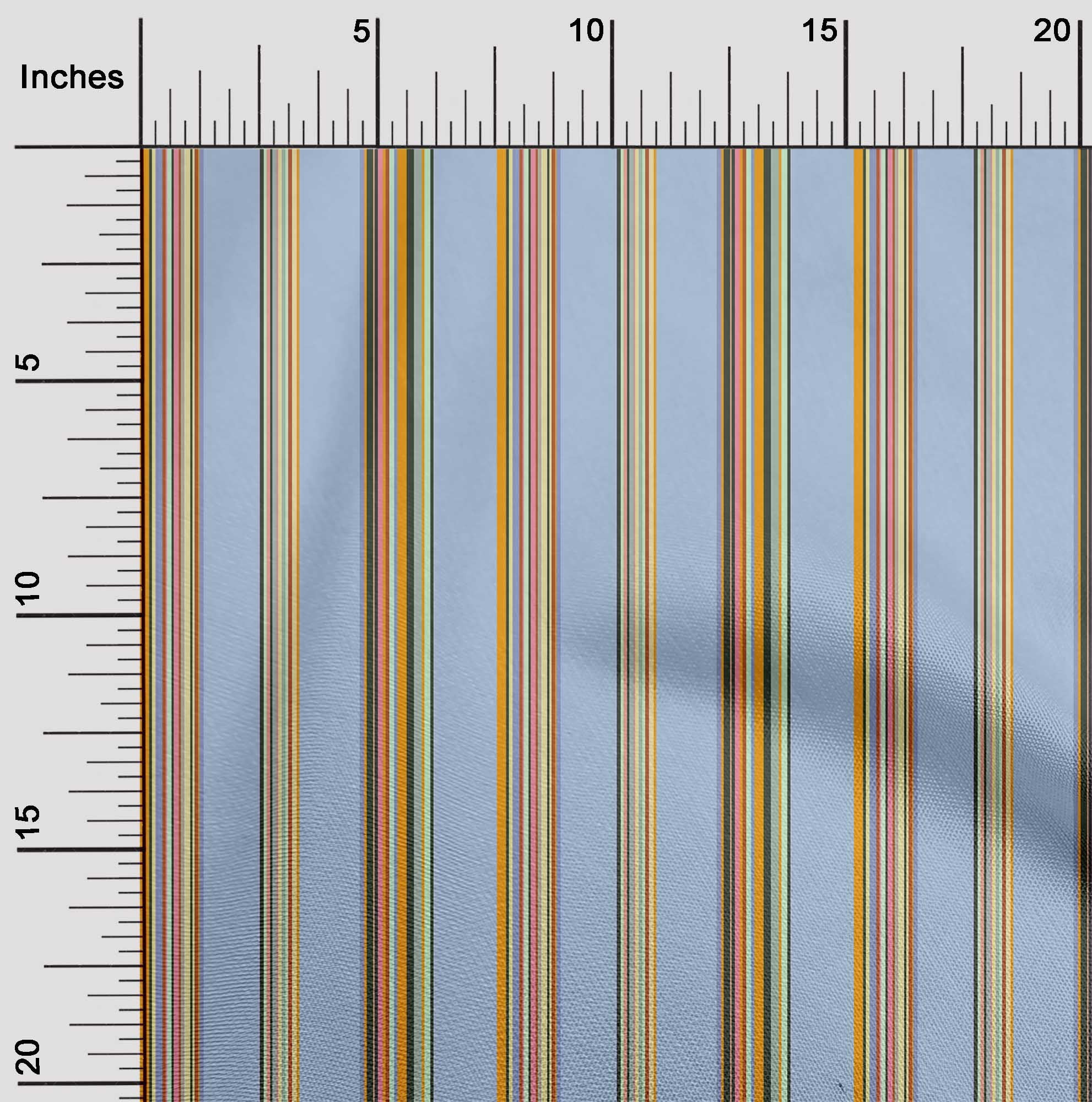 oneOone Viscose Jersey Fabric Multicolor Stripe Print Fabric By Yard 60 Inch Wide