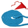 thumbnail image 1 of Unique Bargains 10 Feet Tug of War Rope for Adults Teen 3-Strand Natural Twisted Cotton Rope with Flag Blue, 1 of 7