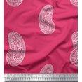 thumbnail image 1 of Soimoi Modal Satin Fabric Paisley Block Decor Fabric Printed Yard 42 Inch Wide, 1 of 3