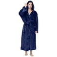 thumbnail image 2 of SHTXOZHI Men's Flannel Robe Warm Fleece HoodedSpa Bathrobe Winter Soft Robes with Pockets, 2 of 4